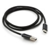 Дата кабель USB 2.0 AM to USB-C 1.0m LED black Vinga (VCPDCTCLED1BK)