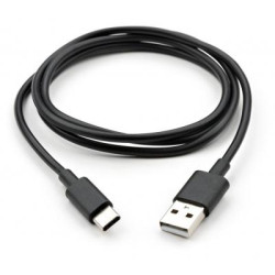 Дата кабель USB 2.0 AM to USB-C 1.0m PVC black Vinga (VCPDCTC1BK)