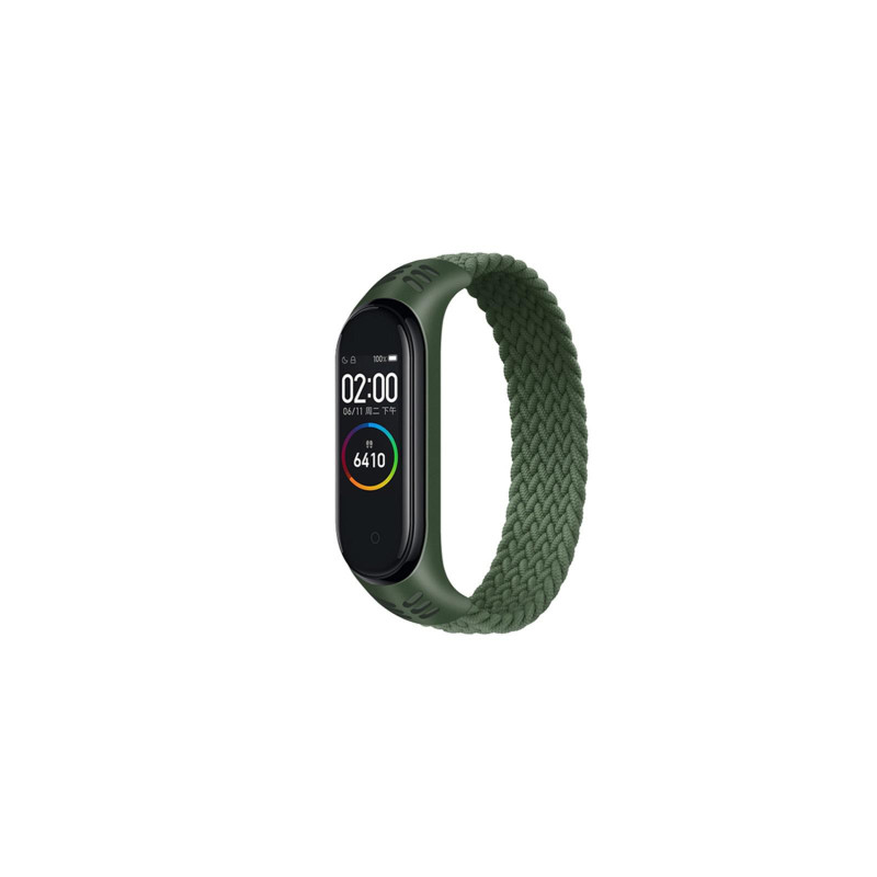 Ремінець до фітнес браслета BeCover Elastic Nylon Style для Xiaomi Mi Smart Band 5/6 (Size M) Khaki (706150)