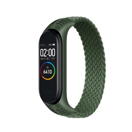 Ремінець до фітнес браслета BeCover Elastic Nylon Style для Xiaomi Mi Smart Band 5/6 (Size M) Khaki (706150)