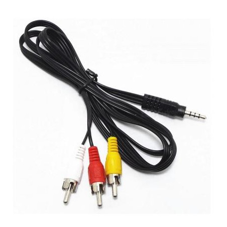 Кабель мультимедійний 3.5mm M to 3xRCA M 1.8m (4pin) AV Atcom (17320)