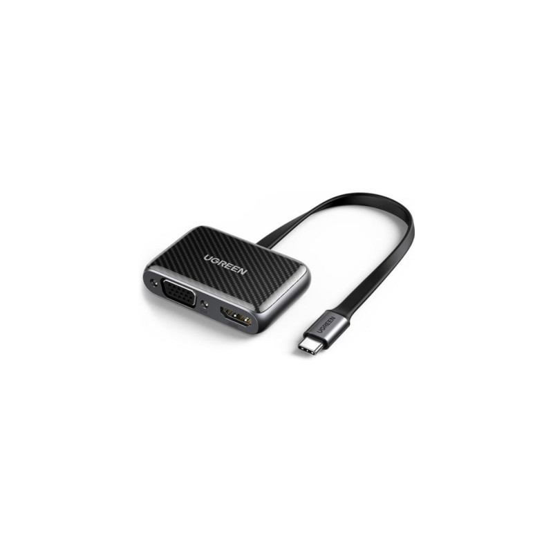Перехідник USB2.0 to HDMI+VGA (HDMI 1.4b 3D/4K*2K30Hz+VGA 1080P60Hz CM303) black Ugreen (70549)