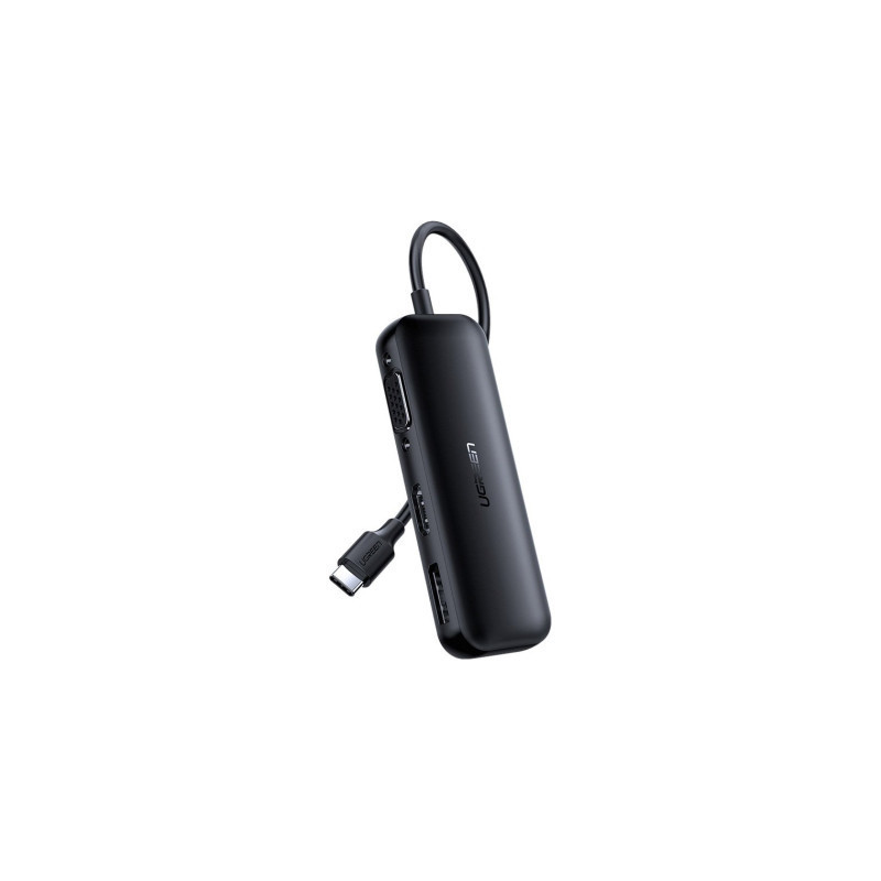 Перехідник USB2.0 Type-C to VGA V1.2/HDMI V2.0b/DP V1.2a CM260 black Ugreen (60568)
