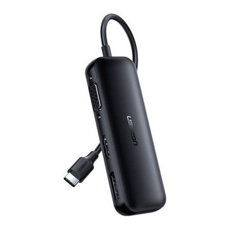 Перехідник USB2.0 Type-C to VGA V1.2/HDMI V2.0b/DP V1.2a CM260 black Ugreen (60568)