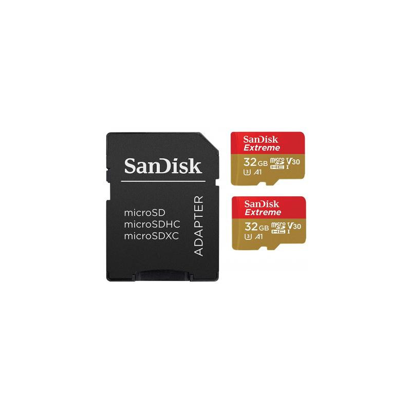 Карта пам'яті SanDisk 32GB microSD class 10 UHS-I U3 V30 A1 Extreme (SDSQXAF-032G-GN6AT)