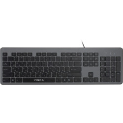 Клавіатура Vinga KB735 black-grey