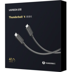 Дата кабель USB-C to USB-C 0.8m USB 4.0 THUNDERBOLTUS501 8K40Gbps Black Ugreen (30389)