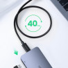 Дата кабель USB-C to USB-C 0.8m USB 4.0 THUNDERBOLTUS501 8K40Gbps Black Ugreen (30389)