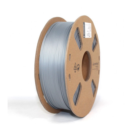 Пластик для 3D-принтера Gembird PLA+, 1.75 мм, 1 kg, silver (3DP-PLA+1.75-02-S)