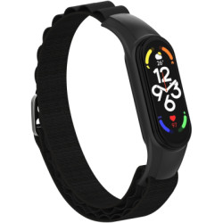 Ремінець до фітнес браслета Armorstandart AlpinaStyle Band для Xiaomi Mi Band 7/6/5/4 Black (ARM64987)