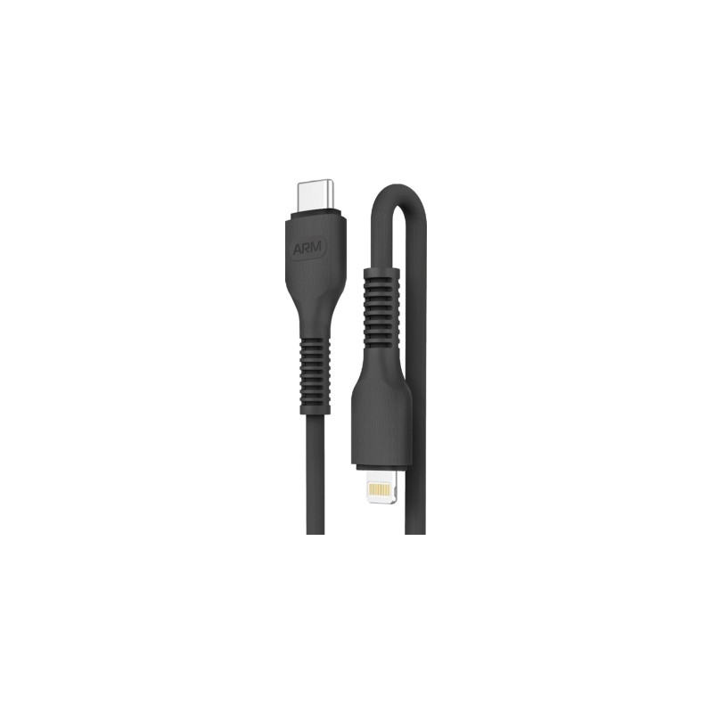 Дата кабель USB-C to Lightning 1.0m AR88 3A Black Armorstandart (ARM65287)