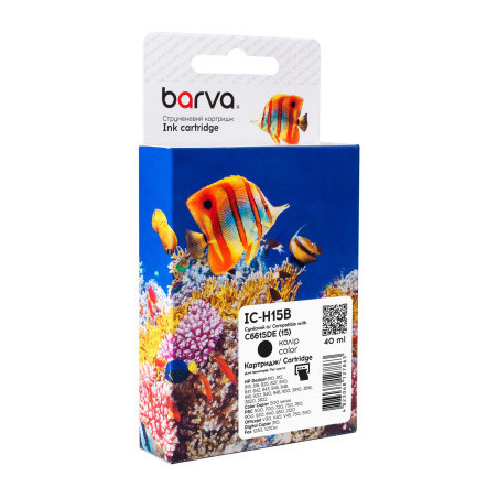 Картридж Barva HP 15 black/C6615DE, 40 мл (IC-H15B)