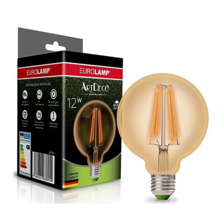 Лампочка Eurolamp G95 12W E27 4000K (LED-G95-12274(Amber))