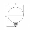 Лампочка Eurolamp G95 12W E27 4000K (LED-G95-12274(Amber))