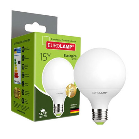 Лампочка Eurolamp LED G95 15W E27 4000K 220V (LED-G95-15274(P))