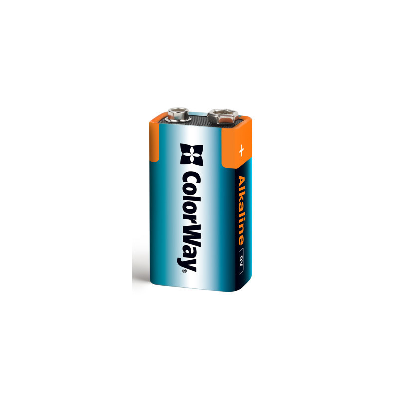 Батарейка ColorWay Крона 6LR61 9V Alkaline Power * 1 (CW-BA6LR61-1BL)