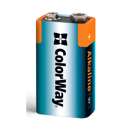 Батарейка ColorWay Крона 6LR61 9V Alkaline Power * 1 (CW-BA6LR61-1BL)
