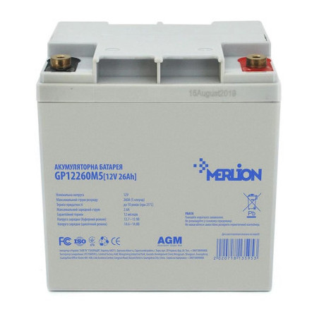Батарея до ДБЖ Merlion 12V-26Ah (GP12260M5)