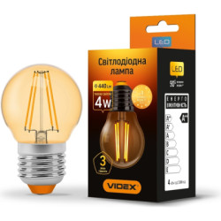 Лампочка Videx LED Filament G45FA 4W E27 2200K бронза (VL-G45FA-04272)