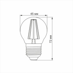 Лампочка Videx LED Filament G45FA 4W E27 2200K бронза (VL-G45FA-04272)