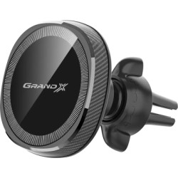 Універсальний автотримач Grand-X MT-15W MagSafe з зарядкою 15W (кріплення на дефлектор) (MT-15W)