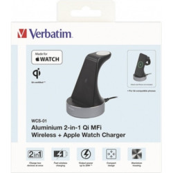 Зарядний пристрій Verbatim 2in1 Apple Watch and iPhone Charging Stand (49555)