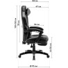 Крісло ігрове GT Racer X-2749-1 Gray/Black Suede (X-2749-1 Fabric Gray/Black Suede)