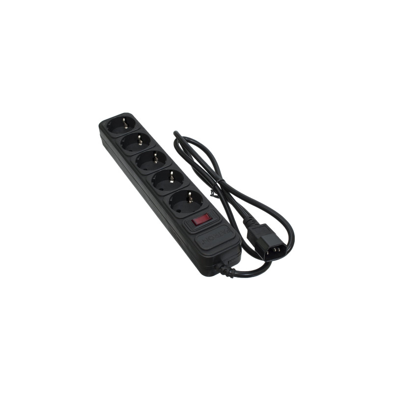 Мережевий фільтр живлення Patron 1 m3*1mm2 (SP-1053U) 5 розеток BLACK (EXT-PN-SP-1053U)