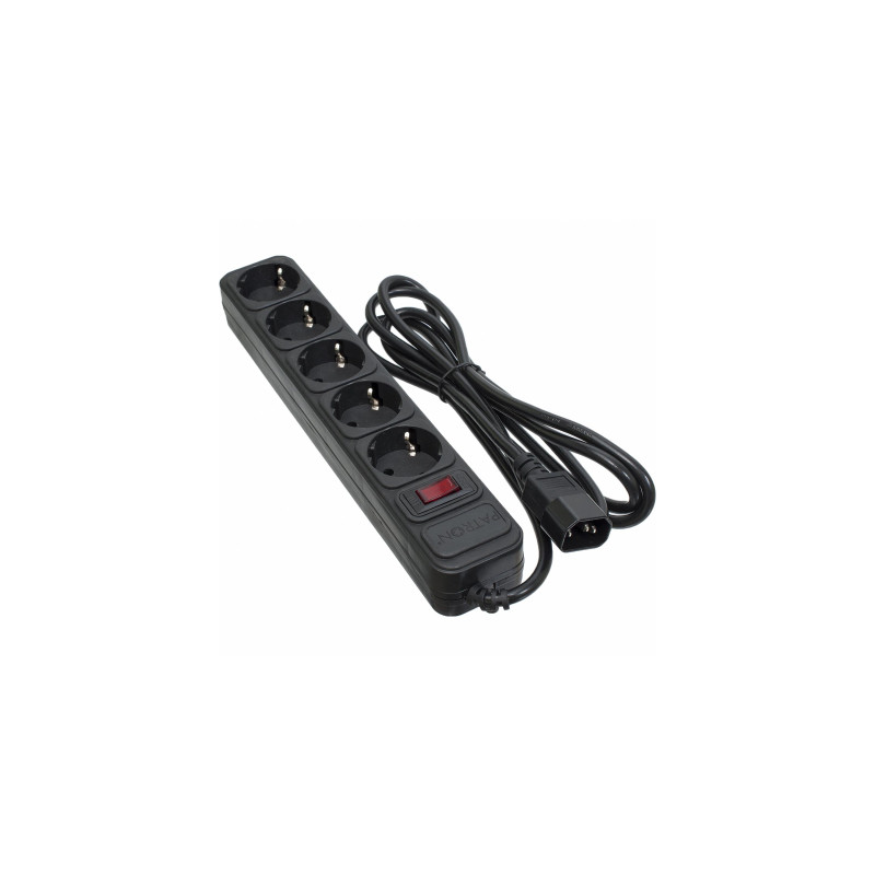 Мережевий фільтр живлення Patron 2 m3*1mm2 (SP-1055U) 5 розеток BLACK (EXT-PN-SP-1055U)