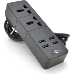 Мережевий фільтр живлення Voltronic TВ-Т07, 2роз, 4*USB Black (ТВ-Т07-Black)