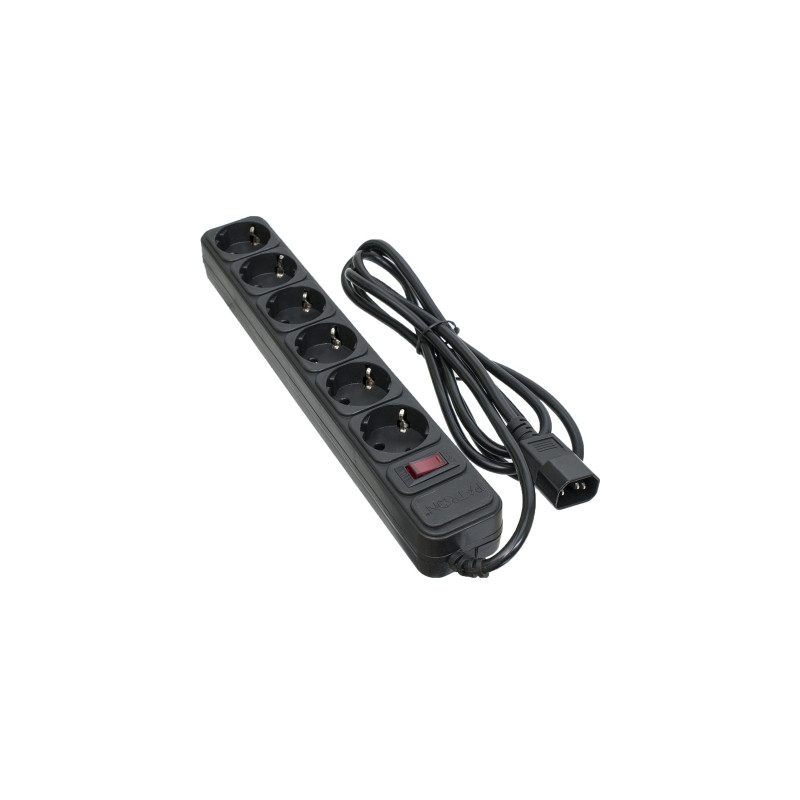 Мережевий фільтр живлення Patron 2 m3*1mm2 (SP-1065U) 6 розеток BLACK (EXT-PN-SP-1065U)