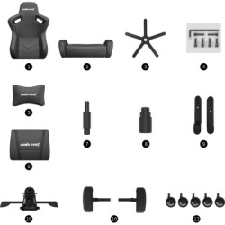 Крісло ігрове Anda Seat Kaiser 2 Size XL Black (AD12XL-07-B-PV-B01)