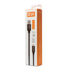 Дата кабель USB 2.0 AM to Lightning 1.0m black ColorWay (CW-CBUL004-BK)