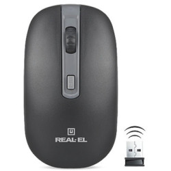 Мишка REAL-EL RM-303 Wireless Black/Grey (EL123200021)