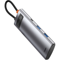 Порт-реплікатор Baseus 7-in-1 Metal Gleam Series Type-C to HDMI+USB+SD/TF Docking Station (WKWG020113)