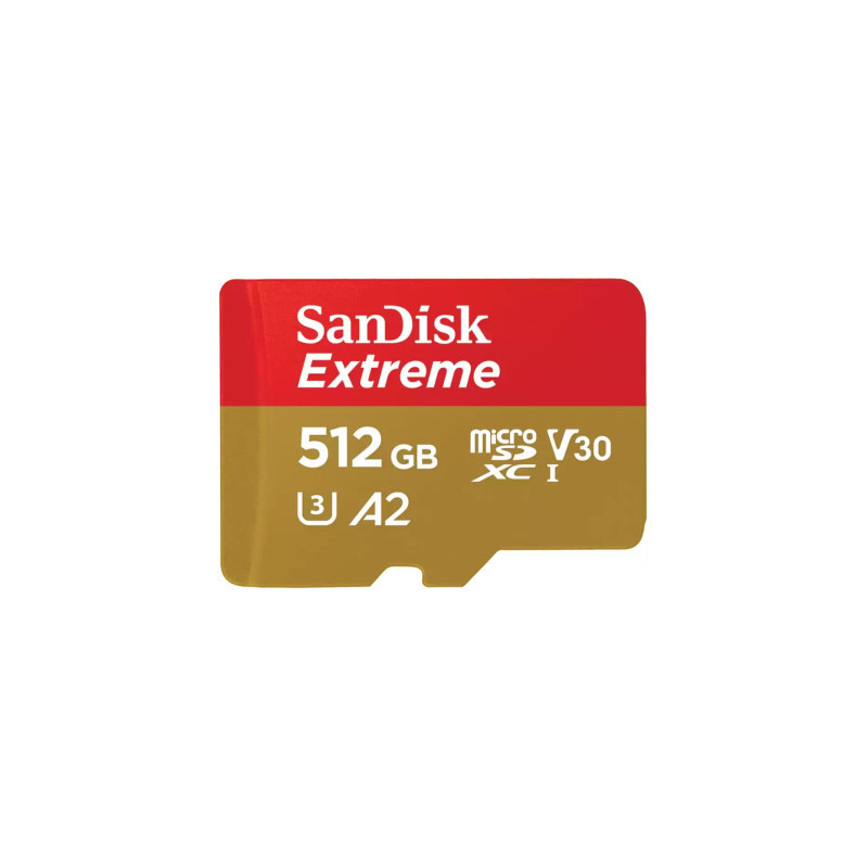 Карта пам'яті SanDisk 512GB microSD class 10 UHS-I U3 V30 Extreme (SDSQXAV-512G-GN6MN)