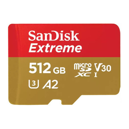 Карта пам'яті SanDisk 512GB microSD class 10 UHS-I U3 V30 Extreme (SDSQXAV-512G-GN6MN)
