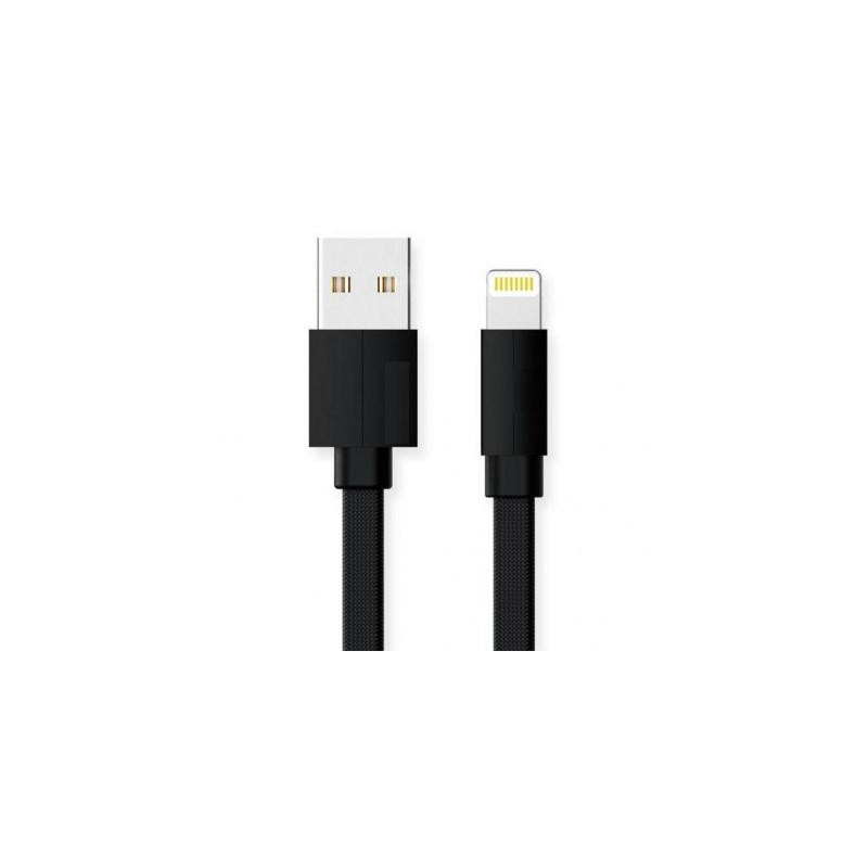 Дата кабель USB 2.0 AM to Lightning 1.0m Premium black REAL-EL (EL123500034)