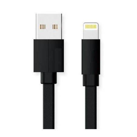Дата кабель USB 2.0 AM to Lightning 1.0m Premium black REAL-EL (EL123500034)