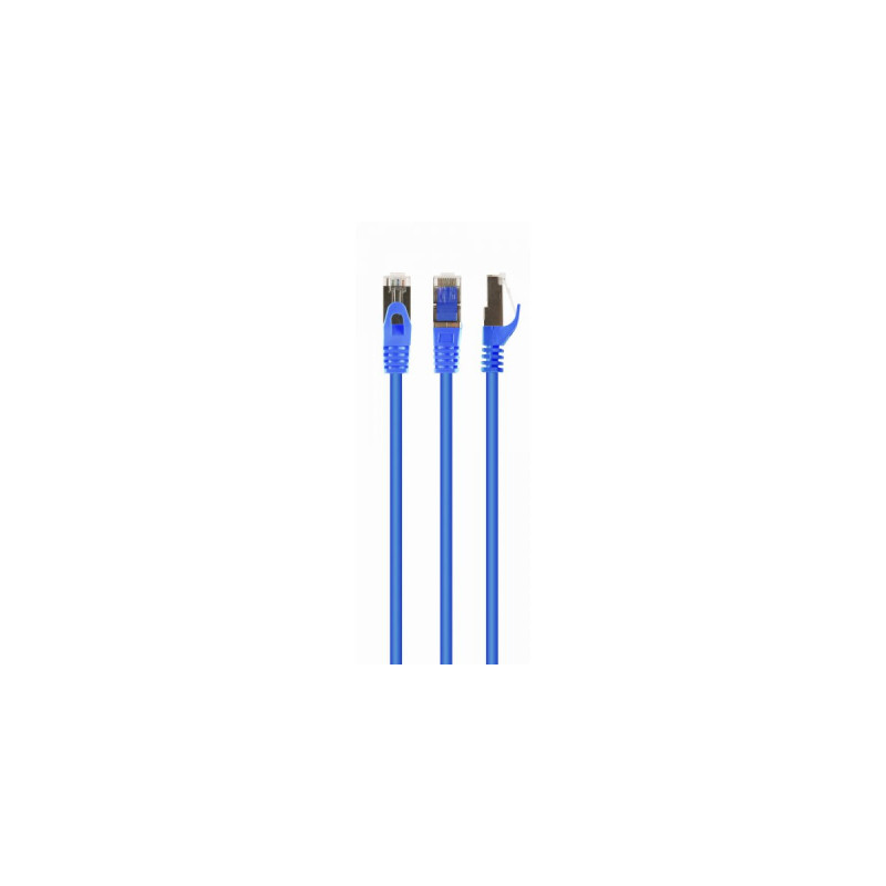 Патч-корд 3м S/FTP Cat 6A CU LSZH blue Cablexpert (PP6A-LSZHCU-B-3M)
