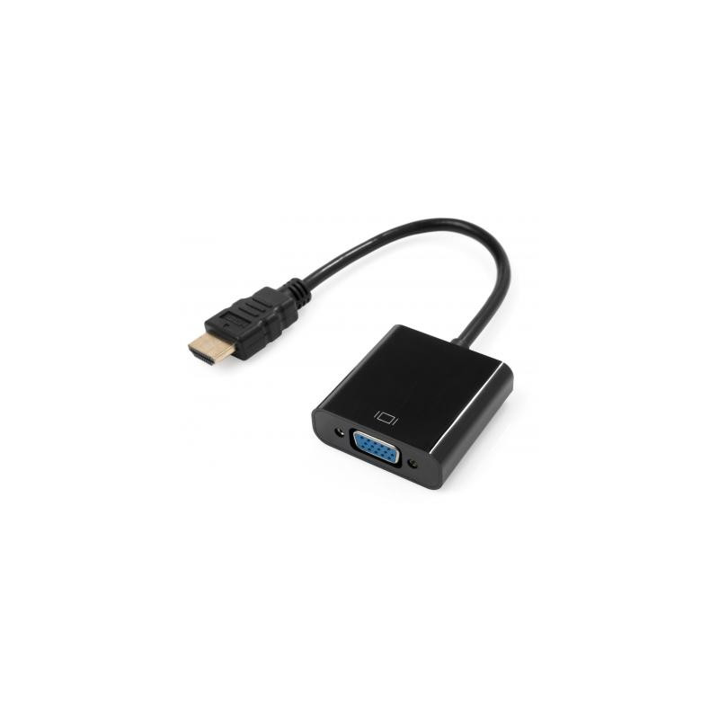 Перехідник HDMI M to VGA F 0.15m 1080p black Vinga (VCPAHDMIM2VGAFBK)