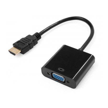 Перехідник HDMI M to VGA F 0.15m 1080p black Vinga (VCPAHDMIM2VGAFBK)