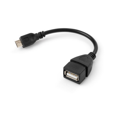 Перехідник OTG USB 2.0 AF to Micro 5P 0.15m Vinga (VCPDCOTGMBK)