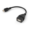 Перехідник OTG USB 2.0 AF to Micro 5P 0.15m Vinga (VCPDCOTGMBK)