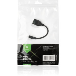 Перехідник OTG USB 2.0 AF to Micro 5P 0.15m Vinga (VCPDCOTGMBK)