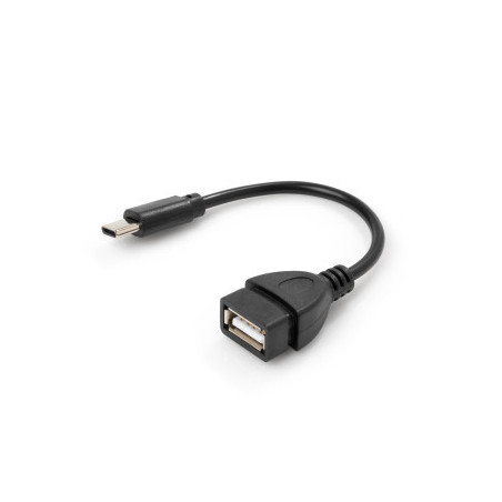 Перехідник OTG USB 2.0 AF to USB-C 0.1m Vinga (VCPDCOTGTCBK)