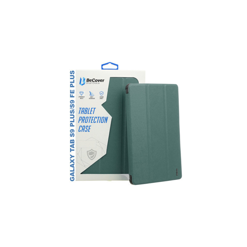 Чохол до планшета BeCover Smart Case Samsung Tab S9 Plus (SM-X810/SM-X816)/S9 FE Plus (SM-X610/SM-X616) 12.4" Dark Green (710323