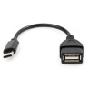 Перехідник OTG USB 2.0 AF to USB-C 0.1m Vinga (VCPDCOTGTCBK)