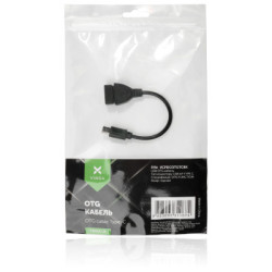 Перехідник OTG USB 2.0 AF to USB-C 0.1m Vinga (VCPDCOTGTCBK)