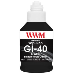 Чорнило WWM Canon GI-40 для G5040/G6040 190г Black Pigmented (KeyLock) (G40BP)